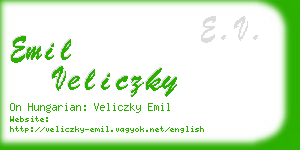 emil veliczky business card